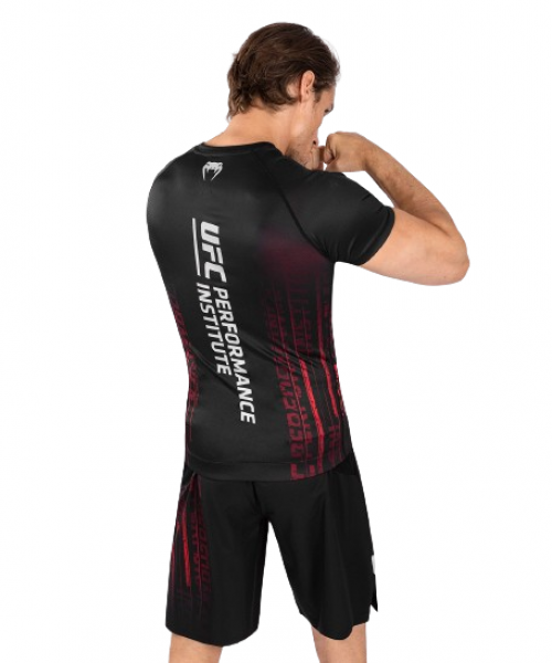 Venum Rashguard UFC Performance Institute 2.0 schwarz/rot Kurz